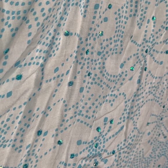Cool change size large white blue sequin cover-up - Picture 3 of 4